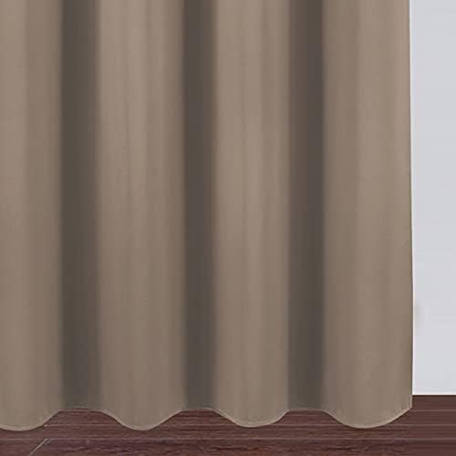 LEMOMO Cappuccino Blackout Curtains 66 x 63 Inch Length/Set of 2 Curtain