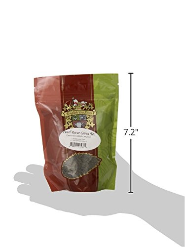 Organic Pearl River Green Tea Loose Leaf Tea | Hand-Plucked Pre-Dawn Leaves | Bright Forest Green Cup | Vegan Kosher | High Antioxidant | 4oz Resealable Pouch by English Tea Store