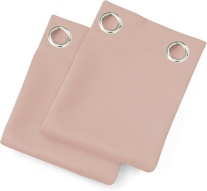 LEMOMO Blush Thermal Blackout Curtains/52 x 95 Inch/Set of 2 Panels Room