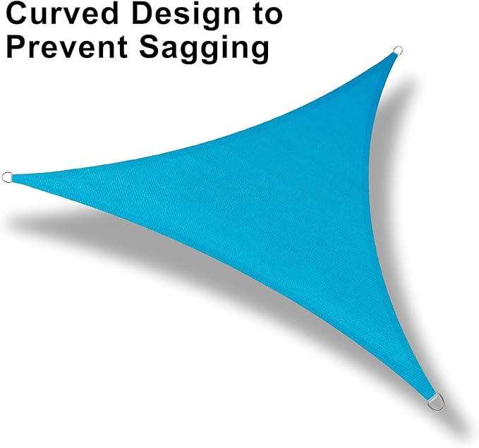 LOVE STORY Custom Size 5'x6'x7.8' Turquoise Blue Sun Shade Sail Right Triangle Sunshade Fabric Awning Canopy for Patio Backyard Carport Pergola (Customized)