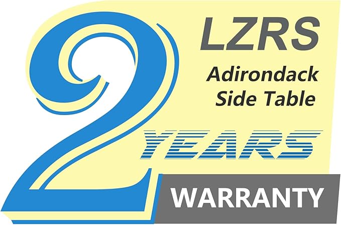 LZRS Round Adirondack Patio Side Table End Table, Outdoor Side Tables for Patio, Backyard,Pool, Indoor Companion, Easy Maintenance & Weather Resistant(Black)