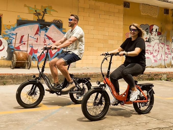 DriftGod Folding Electric Bike for Adults ā 1000W Motor, 20"x3" Fat Tire, 48V Removable Battery, All-Terrain E-Bike with 7-Speed, Front Suspension ā Powerful Foldable Ebike for Commuter