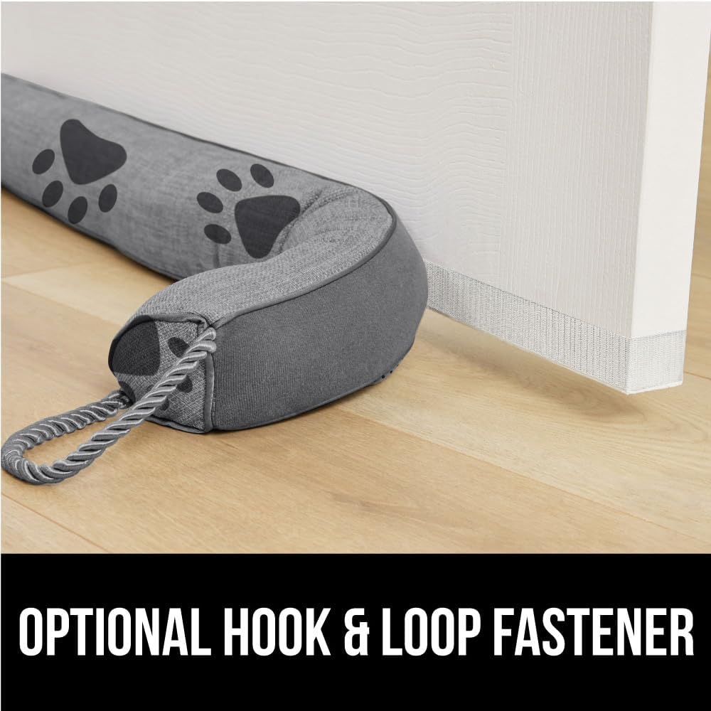 GORILLA GRIP Door Draft Stopper for Bottom of Doors, Weather Stripping Seal Blocks Hot Air, Noise, Bugs, Keeps Cold AC in, Sound Proofing Easy Install Gap Filler, Home Essentials, 38 Inch, Paws
