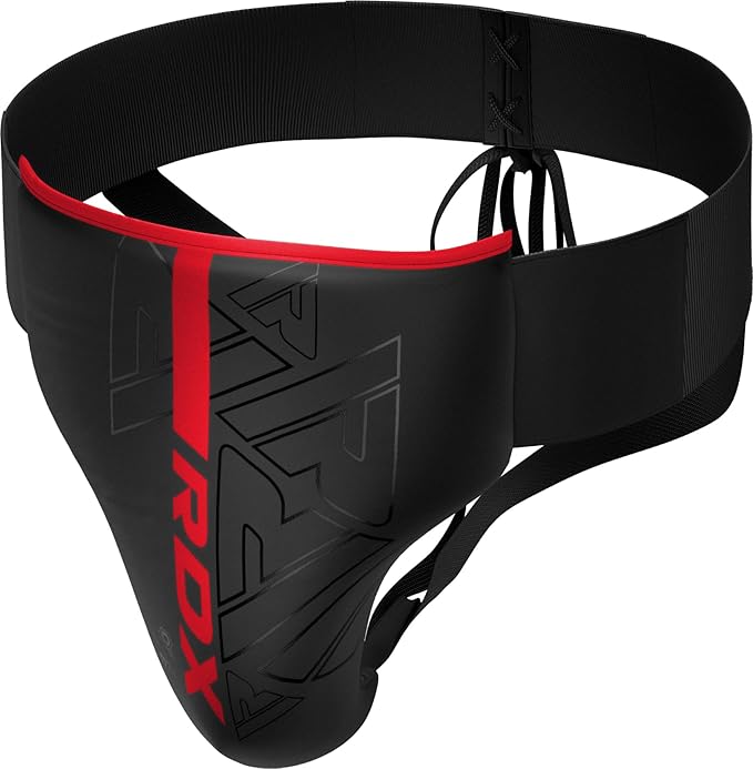 RDX Groin Protector for Boxing, Muay Thai, Kickboxing and MMA Fighting, Maya Hide Leather Abdo Gear for Martial Arts Training, Men Jockstrap Abdominal Protector for Sparring, Taekwondo and Grappling