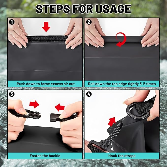 Waterproof Dry Bag,Roll Top Summer Sunflowers Small Waterproof Backpack 5L/10L/20L Floating and Lightweight Bags for Kayaking, Boating, Fishing, Swimming and Camping with Waterproof Phone Case