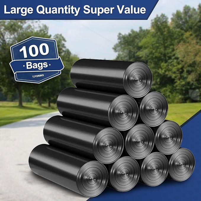 20-30 Gallon Trash Bags Black - 1.28 Mil Thick,30" x 35" Large Garbage Bags 100 Count,20+ Gallon Heavy Duty Trash Can Liners Unscented for Kitchen Home Office Commercial Outdoor