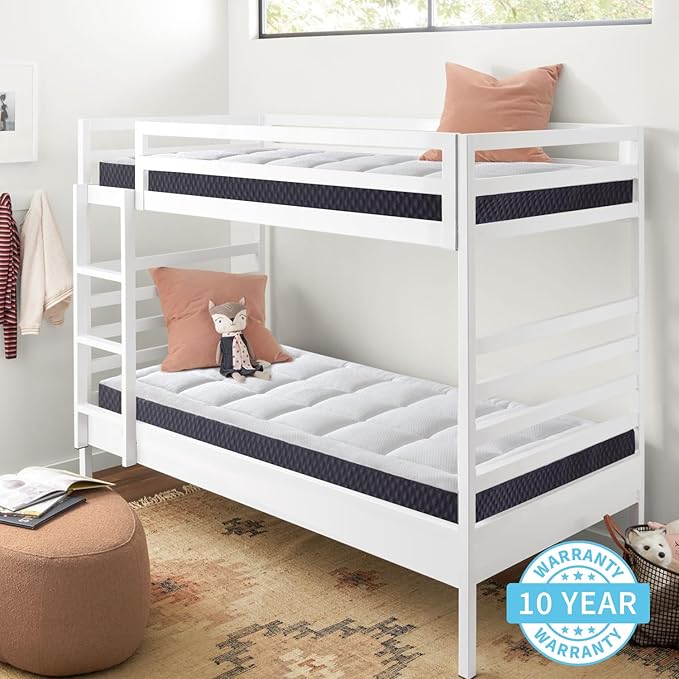 ONENICE 5 Inch Twin XL Mattress in a Box, Extra Long Twin Breathable Gel-Memory Foam Plus Removable Pillowtop Mattress for Pressure Relief, CertiPUR-US Certified Bed in a Box, Fiberglass-Free