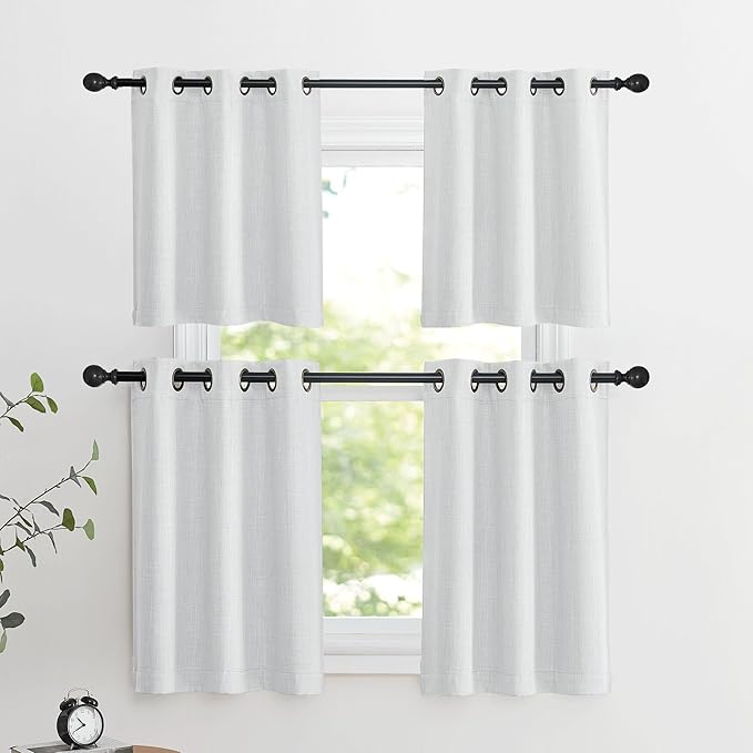 NICETOWN Farmhouse Blackout Small Curtains