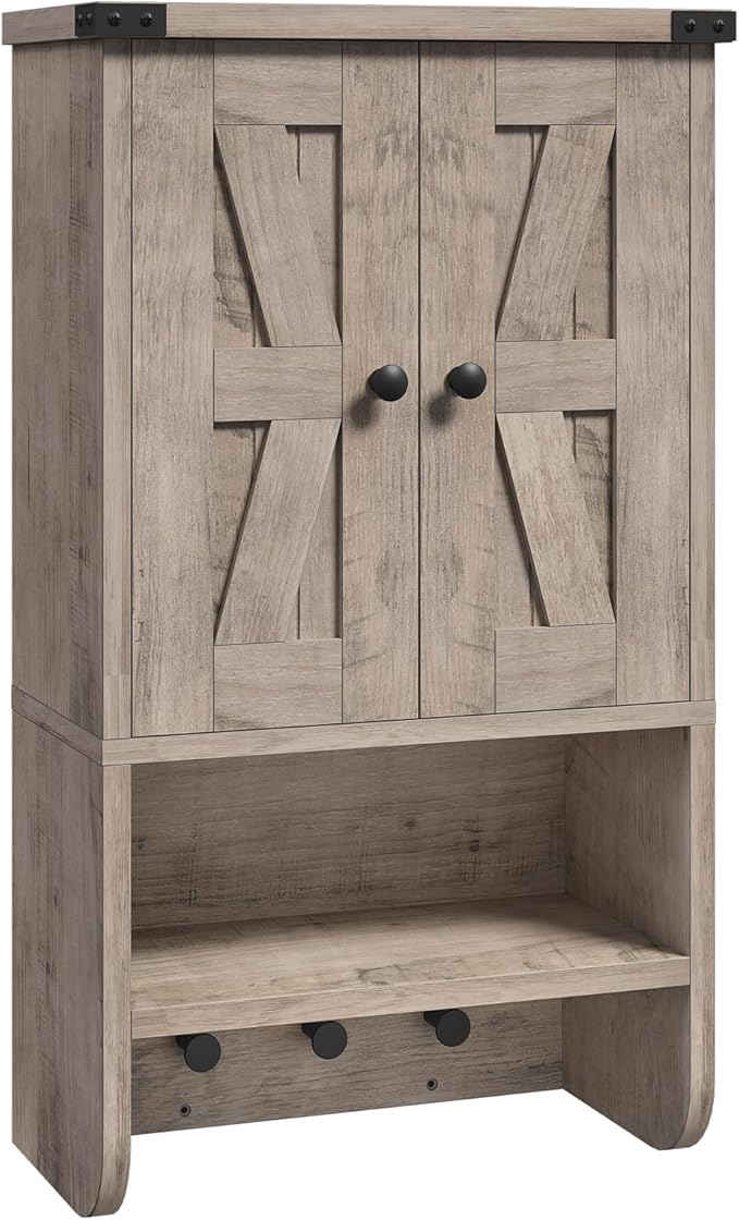 MAHANCRIS Bathroom Wall Cabinet, Farmhouse Medicine Cabinet