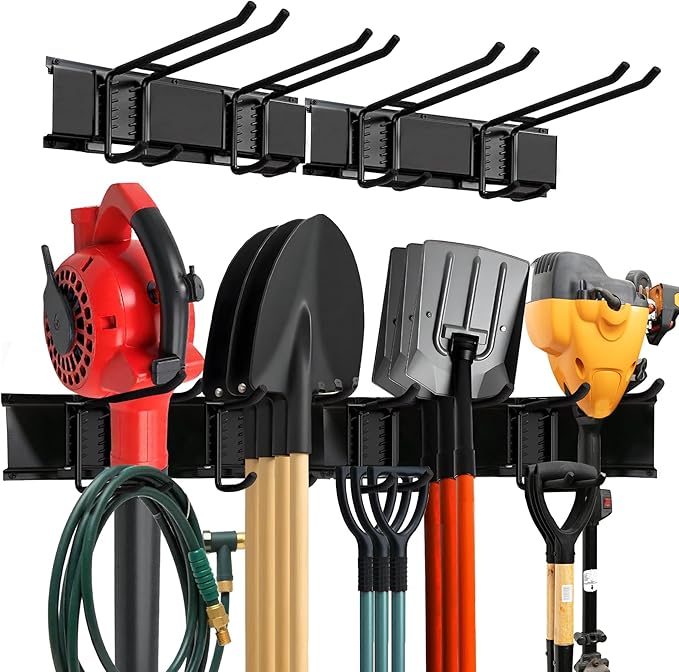 TIDYME Garage Wall Organizer | 32" Heavy-Duty Tool Storage Rack | Adjustable