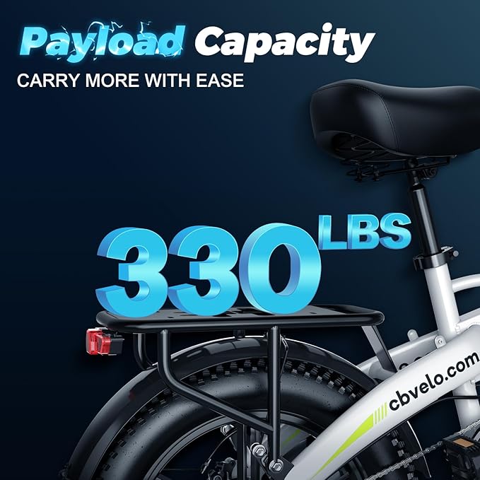 DriftGod Folding Electric Bike for Adults ā 1000W Motor, 20"x3" Fat Tire, 48V Removable Battery, All-Terrain E-Bike with 7-Speed, Front Suspension ā Powerful Foldable Ebike for Commuter