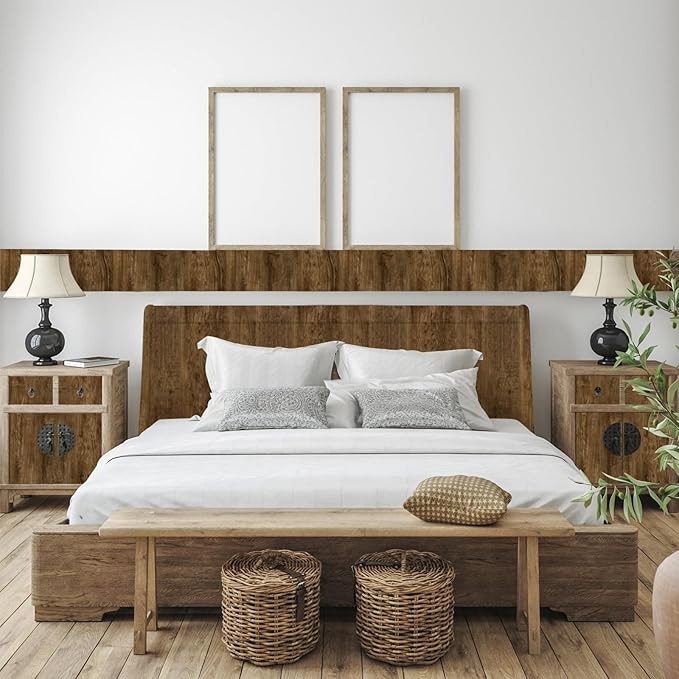 Abyssaly Wood Grain Contact Paper, Thicken Self Adhesive Removable Wallpaper