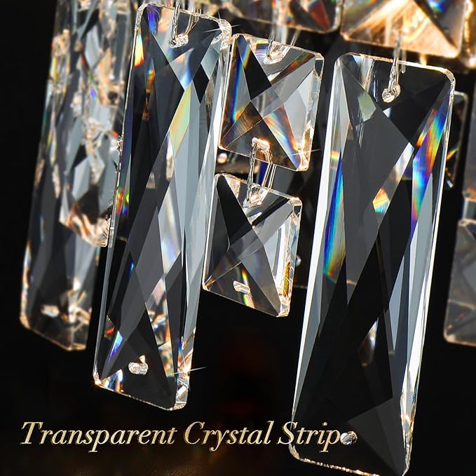 Modern K9 Crystal Pendant Lights Kitchen Island, Chrome Chandeliers for Dining Room Light Fixtures Over Table,Hanging Lighting for Kitchen Island Entryway Bathroom BedHead Chandelier