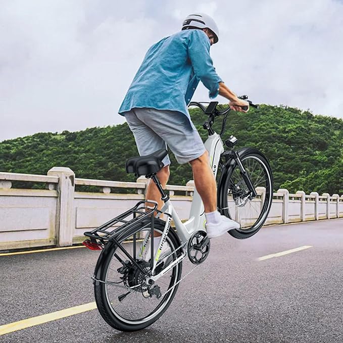 DriftGod 26" Electric Bike for Adults ā Powerful 1000W Motor, 48V Removable Battery, 7-Speed, Front Suspension & LCD Display ā Commuter and Mountain EBike for Women