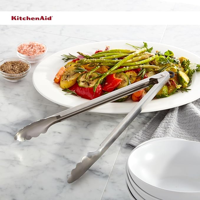 KitchenAid Stainless Steel Long Tongs, 14 Inch