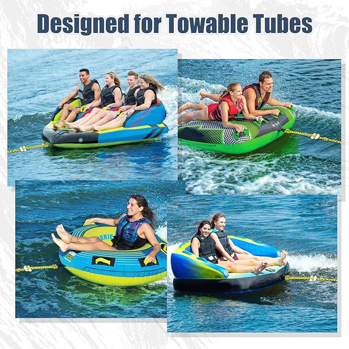 Boat Tow Rope 60ft 3-6K, Floating Ropes for Towable Tubes,Watersport Accessories