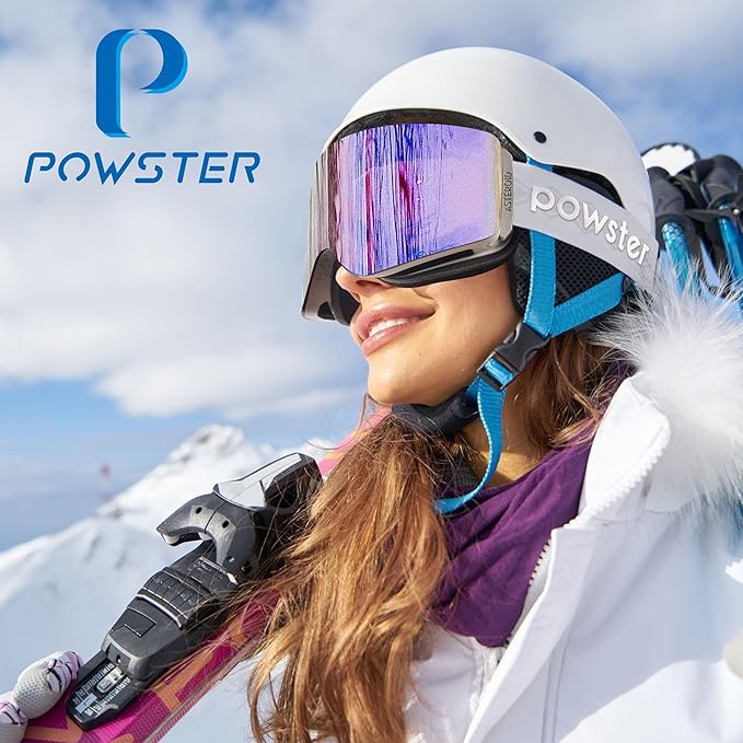 Ski Goggles Snow OTG Snowboard Goggles Magnetic Interchangeable Lens Frameless UV Protection Anti-fog mobile Skating