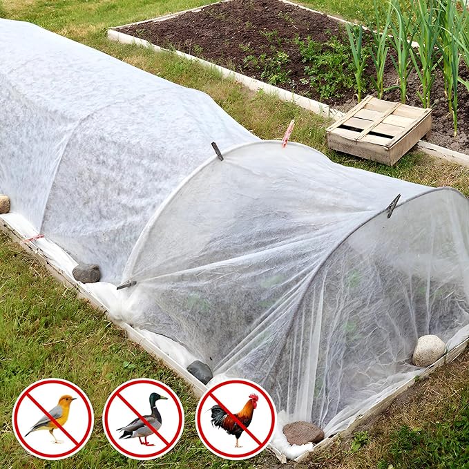 39 x 10 Ft Mosquito Netting for Patio, White Mosquito Net for Garden Protection Patio Screen Mesh Bird Insect Netting, Vegetables Fruits Garden Mesh Cover Pest Barrier from Birds Cicada Bugs