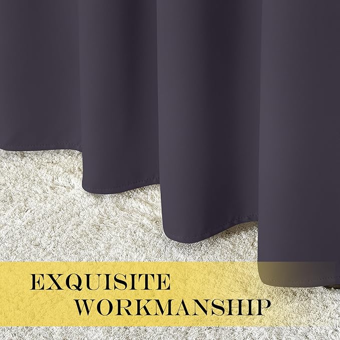 NICETOWN Bedroom Curtain Room Darkening Drapery 102 inches Length