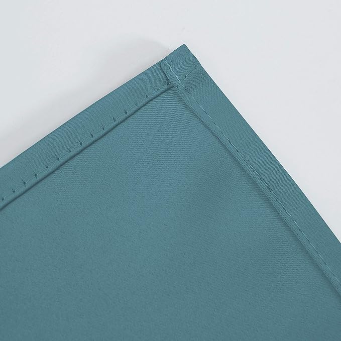 LEMOMO Sea Teal Blackout Curtains 66 x 63 Inch Length/Set of 2 Curtain