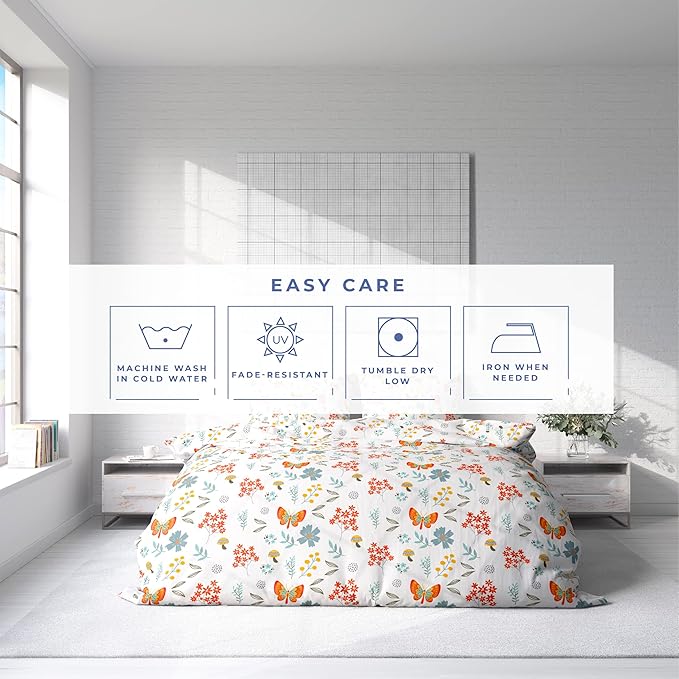 Kotton Culture 1 Pc Queen Size Duvet Cover Only -100% Egyptian Cotton Sateen 600 Thread Count Ultra Soft Premium Durable Comforter Cover Zipper Closure & Corner Ties (Rain Forest,Queen/Full 90" X 90")