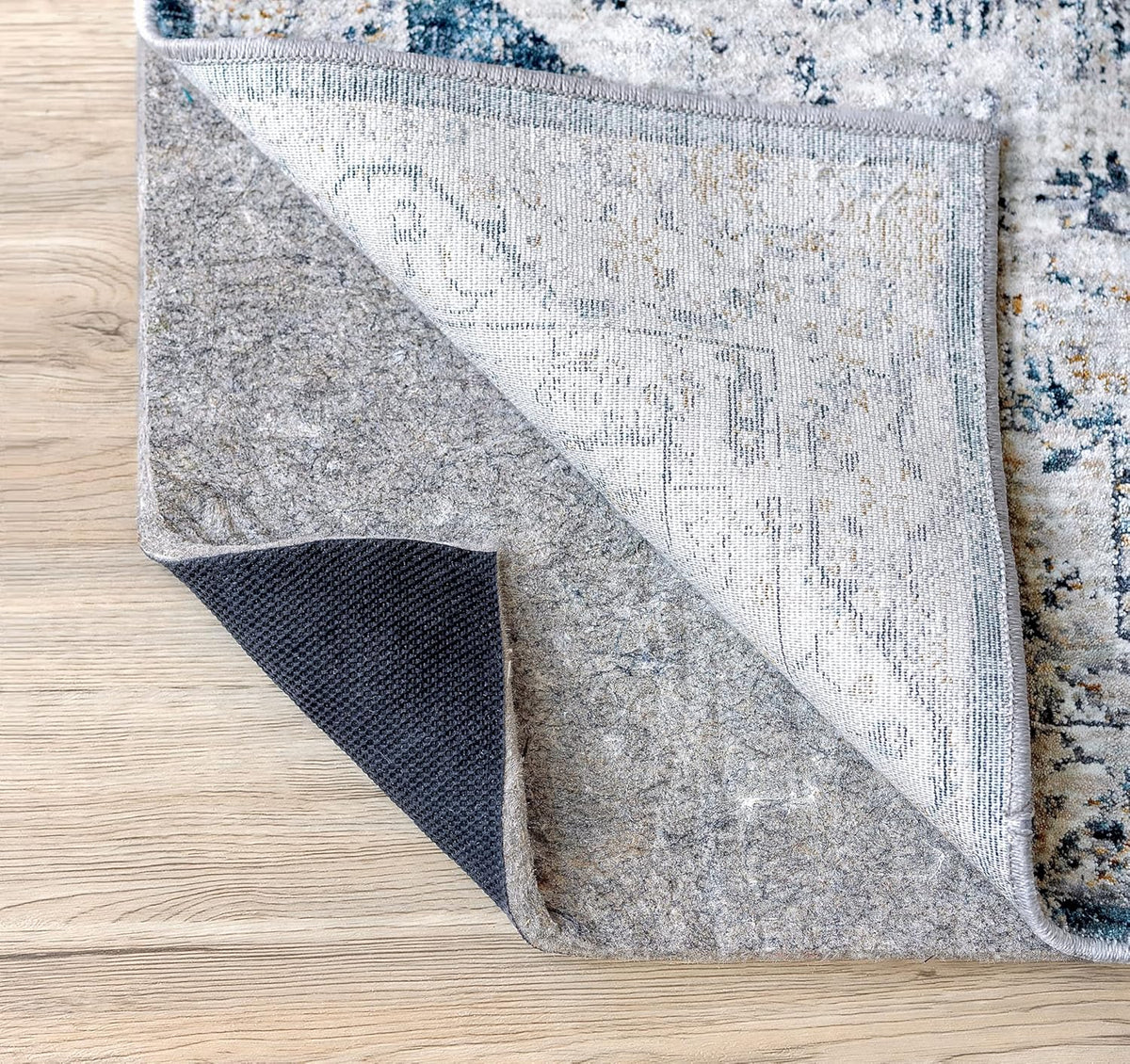 RUGPADUSA - Dual Surface - 6'10" x 8'10" - 3/8" Thick - Felt + Rubber - Enhanced Non-Slip Rug Pad - Adds Comfort and Protection - for Hard Surface Floors