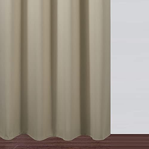 LEMOMO Beige Thermal Blackout Curtains/52 x 54 Inch/Set of 2 Panels Room