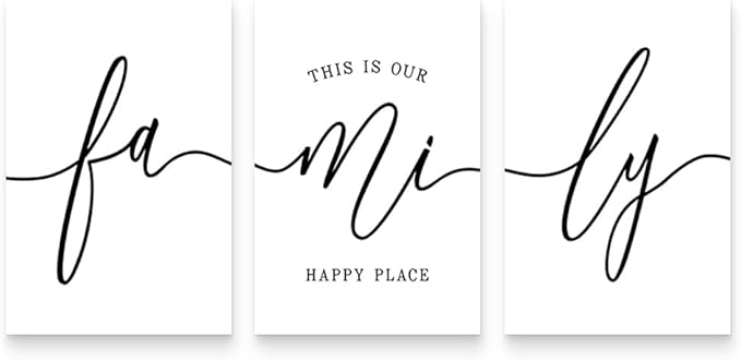 GUBIYU Home Family Wall Art for Living Room & Dining Room, Inspirational Quotes