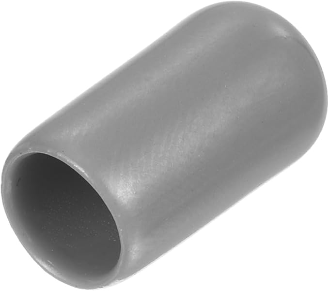 uxcell 20pcs Rubber End Caps Protective Caps 7.5mm ID Vinyl PVC Round Tube Bolt Cap Cover Screw Thread Protectors, Light Grey