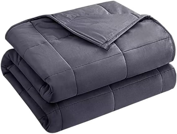 yescool Weighted Blanket for Adults (30 lbs, 88” x 104”, Grey) Cooling Heavy Blanket for Sleeping Perfect for 290-310 lbs, King Size Breathable Blanket with Premium Glass Bead
