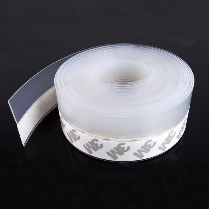 TAROSE Weather Stripping, Silicone Door Seal Strip Door, Window, Transparent 16 Feet Long (Width 45mm)