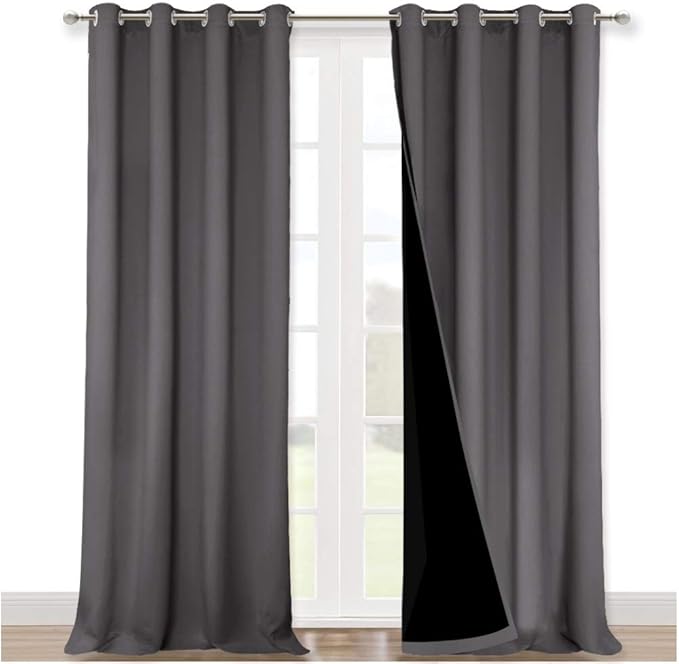 NICETOWN 100% Blackout Blinds, 52 inches x 120 inches, Laundry Room Decor