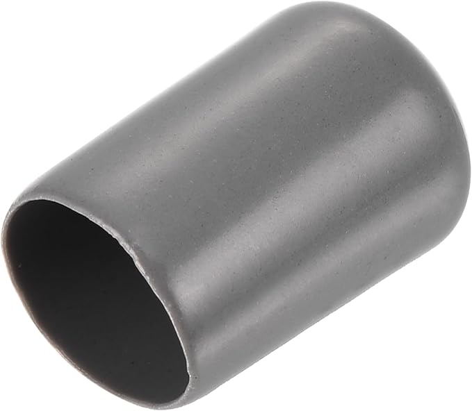 uxcell 20pcs Rubber End Caps 13mm ID Vinyl PVC Round Tube Bolt Cap Cover Screw Thread Protectors Dark Grey