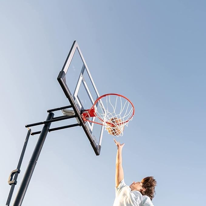 Lifetime 51544 Front Court Portable Basketball System, 50 Inch Shatterproof Backboard