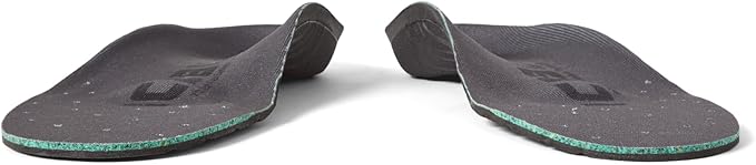Icebug Comfort Insoles with Dynamic Arch Support, Charcoal Medium Arch, M 10/W 11.5-12