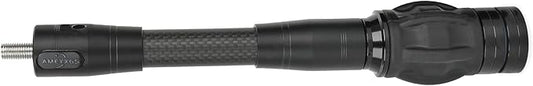 AMEYXGS Archery Bow Stabilizer for Compound Bow, 3K Carbon Fiber 6", 8", 10", 12" 15" Rods, Damping System, Weights Kit, Single Side V-Bar Mount,Quick Disconnect