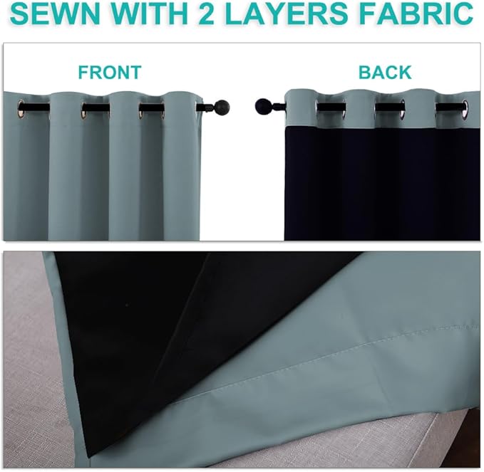 NICETOWN 100% Blackout Curtains