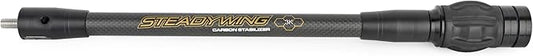 AMEYXGS Archery Bow Stabilizer for Compound Bow, 3K Carbon Fiber 6", 8", 10", 12" 15" Rods, Damping System, Weights Kit, Single Side V-Bar Mount,Quick Disconnect