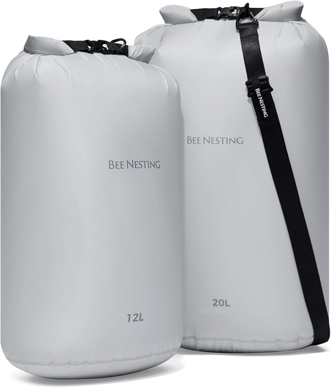 Ultralight Dry Bag Set for Backpacking, Waterproof Dry Sack for Camping, Hiking, Motorcycle, Lightweight Stuff Sack Set of 3 Pack