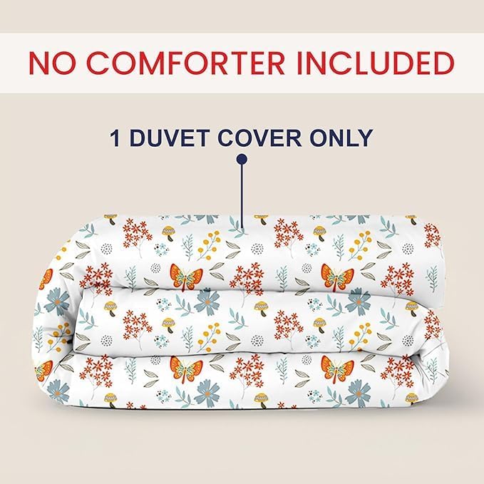 Kotton Culture 1 Pc Queen Size Duvet Cover Only -100% Egyptian Cotton Sateen 600 Thread Count Ultra Soft Premium Durable Comforter Cover Zipper Closure & Corner Ties (Rain Forest,Queen/Full 90" X 90")