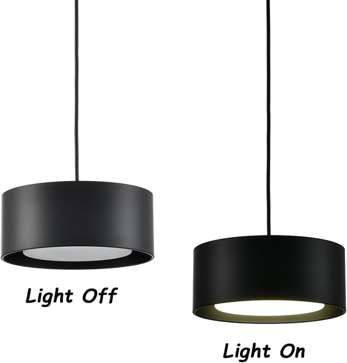 LED Black Pendant Lights Fixture Mini Pendant Lights for Kitchen Island Over Sink Bedroom Bathroom Dining Room