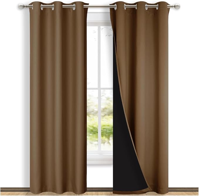 NICETOWN Blackout Curtains 84 inches Long, 2 Pieces, Full Light Blocking Drapes