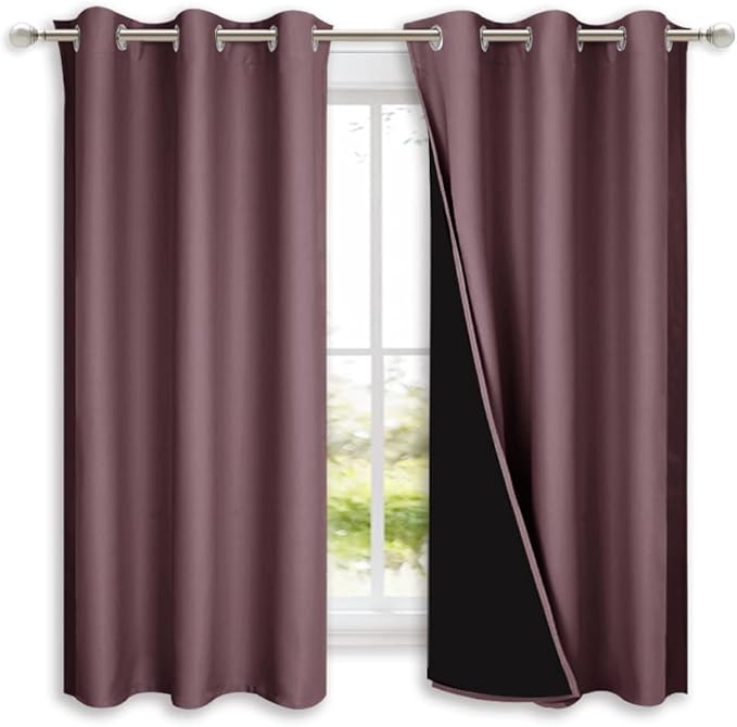 NICETOWN 100% Blackout Short Curtains
