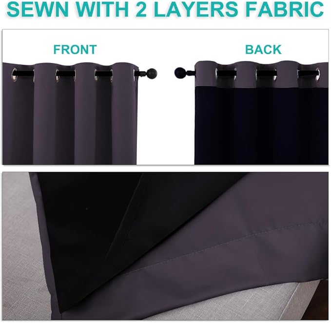 NICETOWN 100% Blackout Curtains