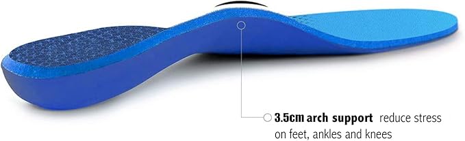 Plantar Fasciitis Feet Insoles Arch Supports Orthotics Inserts Relieve Flat Feet, High Arch (Mens 8-8 1/2 | Womens 10-10 1/2)