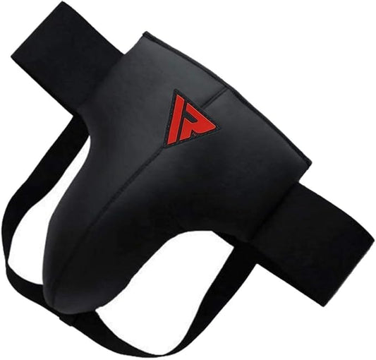 RDX Groin Protector for Boxing, Muay Thai, Kickboxing and MMA Training, Maya Hide Leather Abdo Gear for Martial Arts , SATRA Approved Abdominal Guard for Karate and Taekwondo