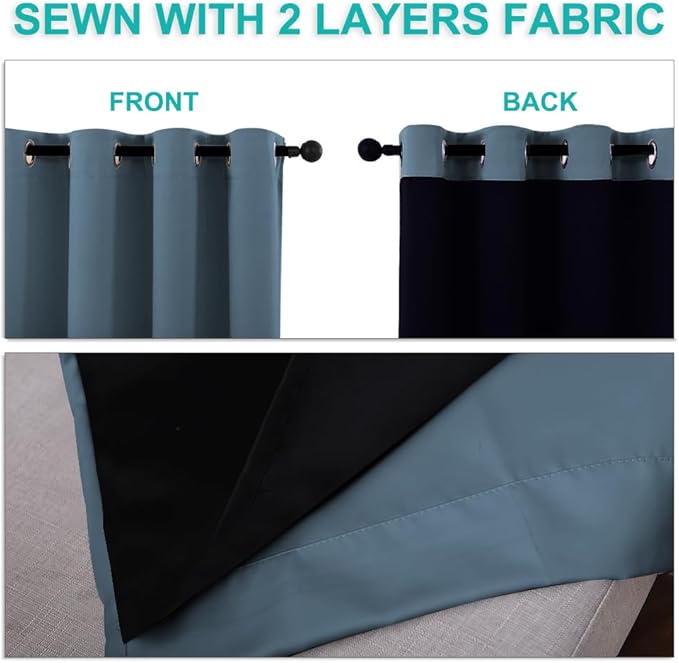 NICETOWN Extra Long Truly Blackout Drapes