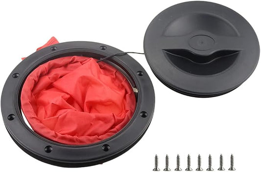 6" Hatch kit Deck Hatch with Storage Bag and Fasteners for Kayak Fishing(1Black)