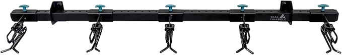 StoreYourBoard Lone Peak Ski Storage Rack, Wall Mount Organizer Holds 5 Pairs of Skis and Poles, Supports 300 lbs, 46 in x 8 in x 3.5 in