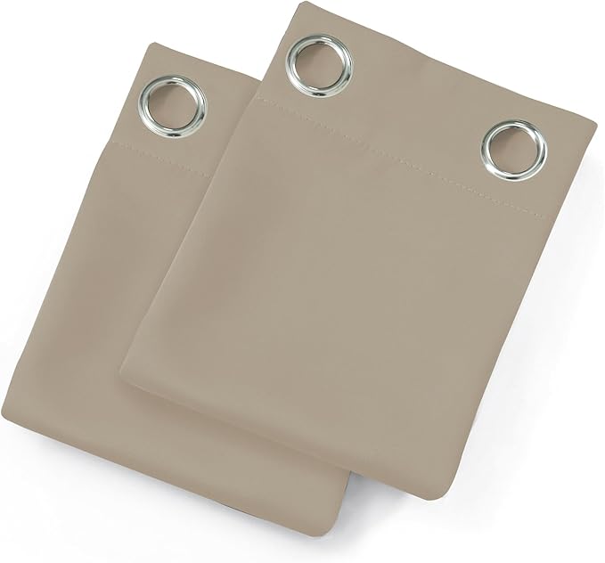 LEMOMO Khaki Thermal Blackout Curtains/52 x 95 Inch/Set of 2 Panels Room